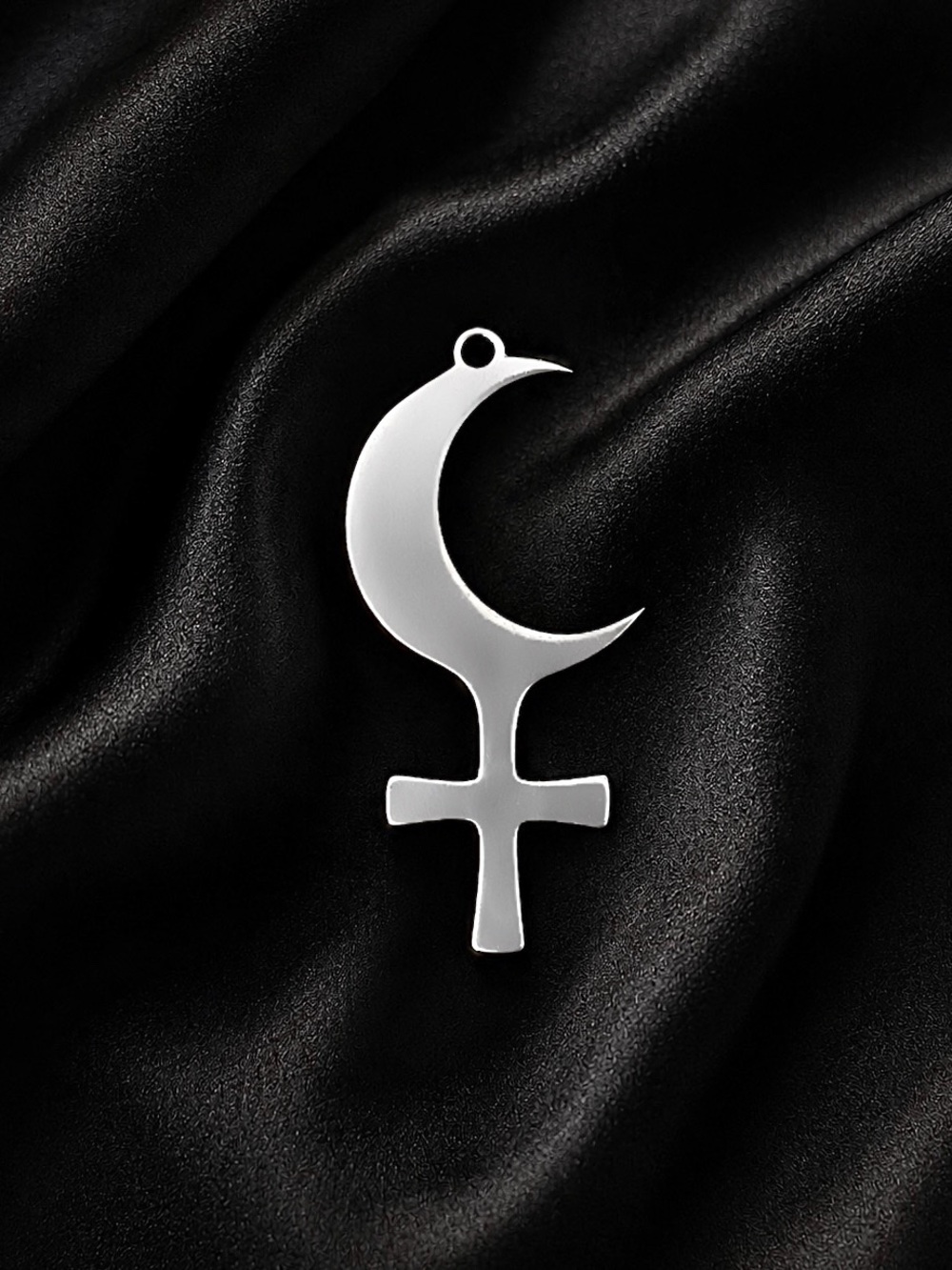NEW Lilith Moon Silver Stainless Steel Pendant